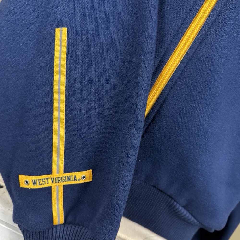 VINTAGE Y2K NIKE TEAM WVU WEST VIRGINIA FULL ZIP SWEATSHIRT FLEECE WOMENS M NWOT - Picture 6 of 13